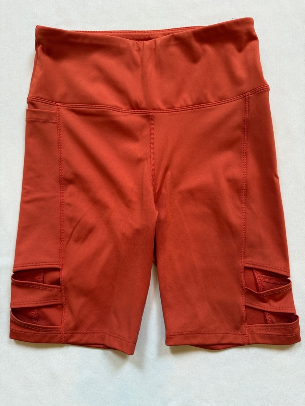 NANETTE LEPORE Orange Compression Activewear Bike Spandex Shorts Size Small